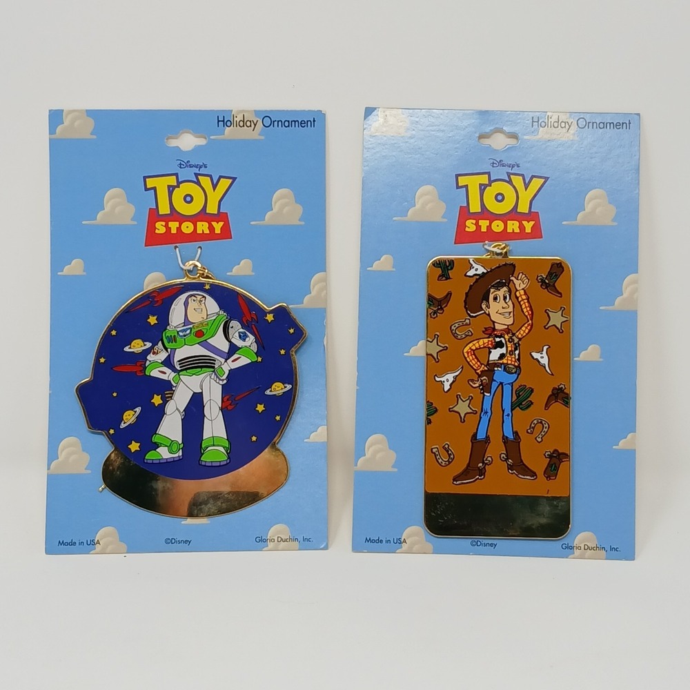 Disney's TOY STORY Woody Buzz Lightyear Metal Ornaments‎ New in Package Set Of 2